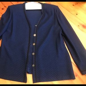 Blue and black blazer